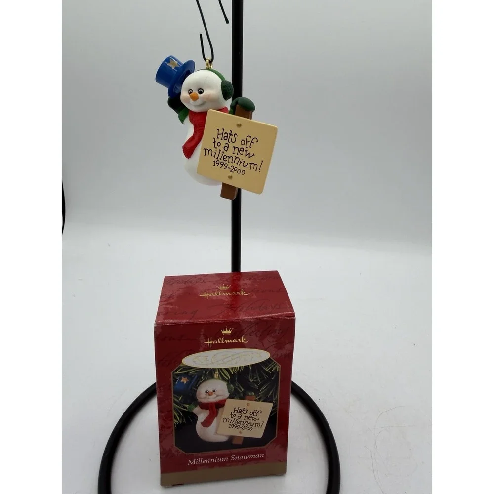 ⛄✨ Hallmark Keepsake Ornament – Millennium Snowman – 1999 – Charming Y2K Holiday